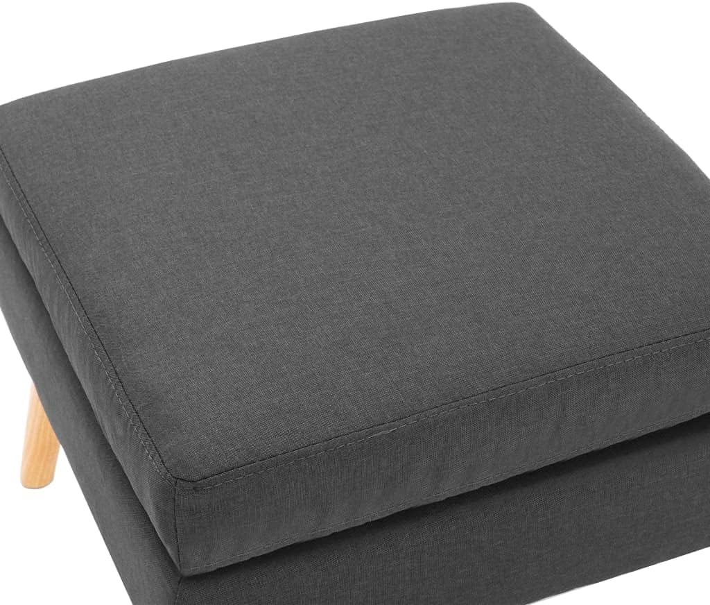 Stoff Pouf, Gepolsterter Sitzhocker, Dekorative Pouff für Schlafzimmer, Wohnzimmer und Gästetoilette