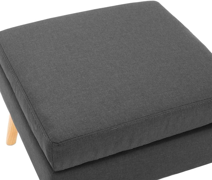 Stoff Pouf, Gepolsterter Sitzhocker, Dekorative Pouff für Schlafzimmer, Wohnzimmer und Gästetoilette