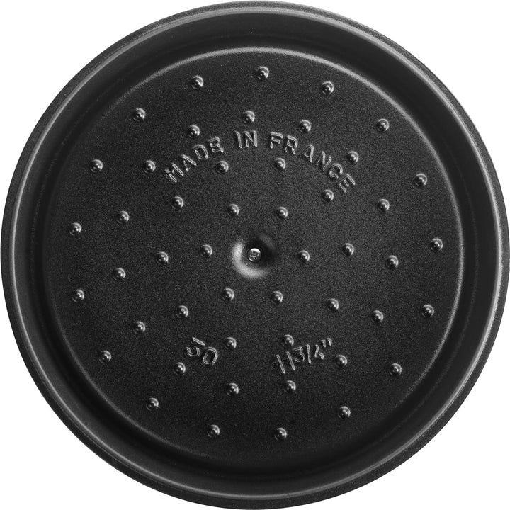 STAUB Gusseisen Bräter/Cocotte, Rund 30 cm, 8,35 L, Aromaregen Funktion, Für alle Herdarten geeignet