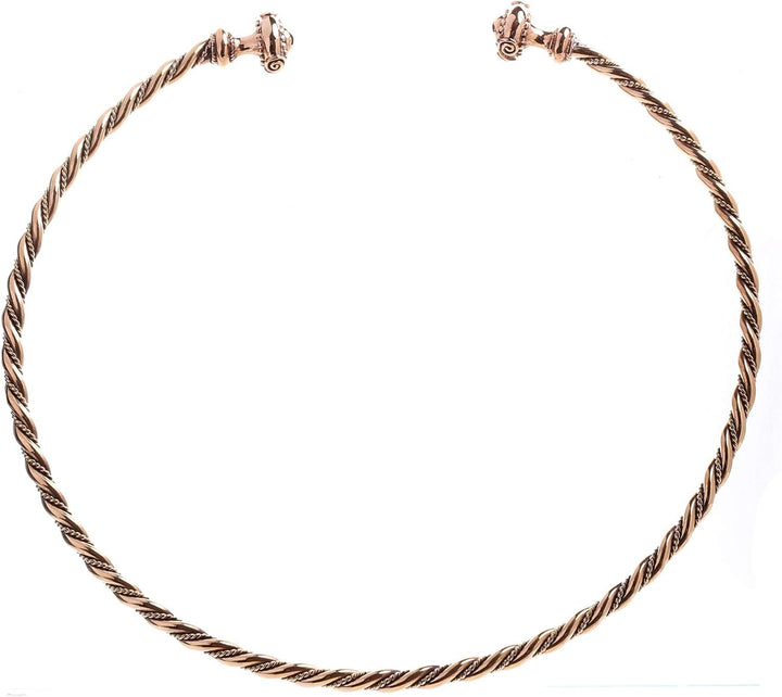 Windalf Keltischer Männer Bronze Halsreif TRISTAN Ø 14 cm Torques Halsring Celtic Handarbeit