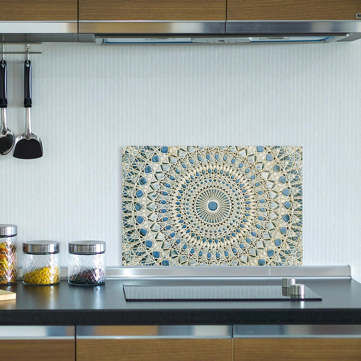 Cuadros Lifestyle Küchen Spritzschutz „Mandala Style“ | Küchenrückwand | Alu-DiBond | Fliesenschutz