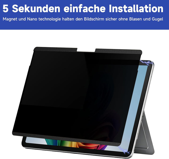 IPROKKO Magnetischer Blickschutzfilter für Microsoft Surface Pro 12 Zoll 2025, Abnehmbar Anti Spy Bl