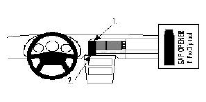 Brodit 852039 ProClip für Benz SL-Class 89-02 schwarz
