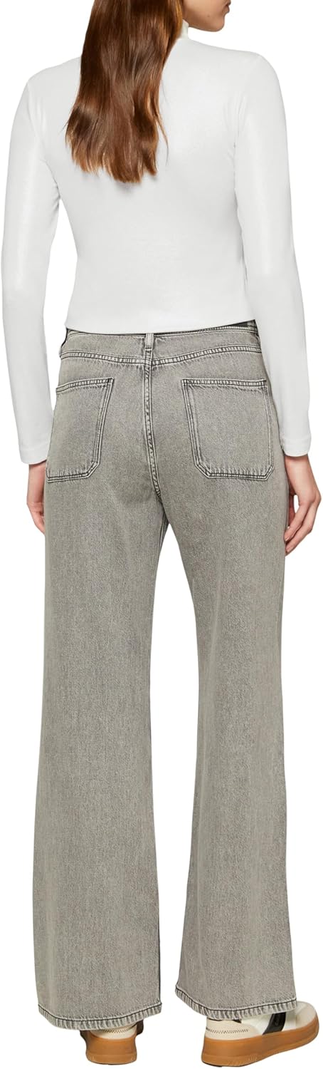 s.Oliver Damen 2156422 Langarmshirt mit Stehkragen (1er Pack) 44 0010_silber, 44 0010_silber