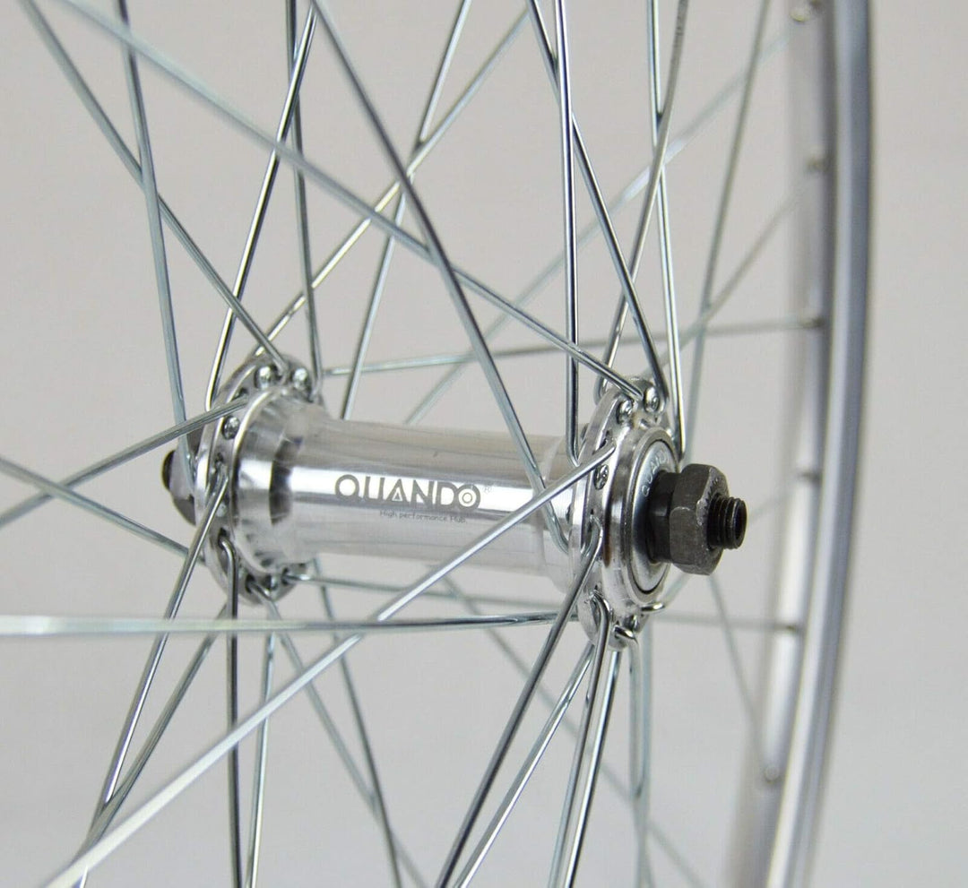 Redondo 26 Zoll Laufrad Set Hinterrad + Vorderrad Hohlkammer Felge QR Silber