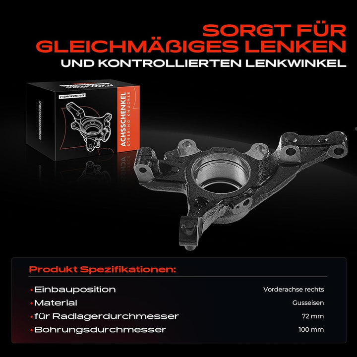 Achsschenkel Radlager Vorne Rechts für Punto 199 1.2L 1.4L 2012-2019 51776375