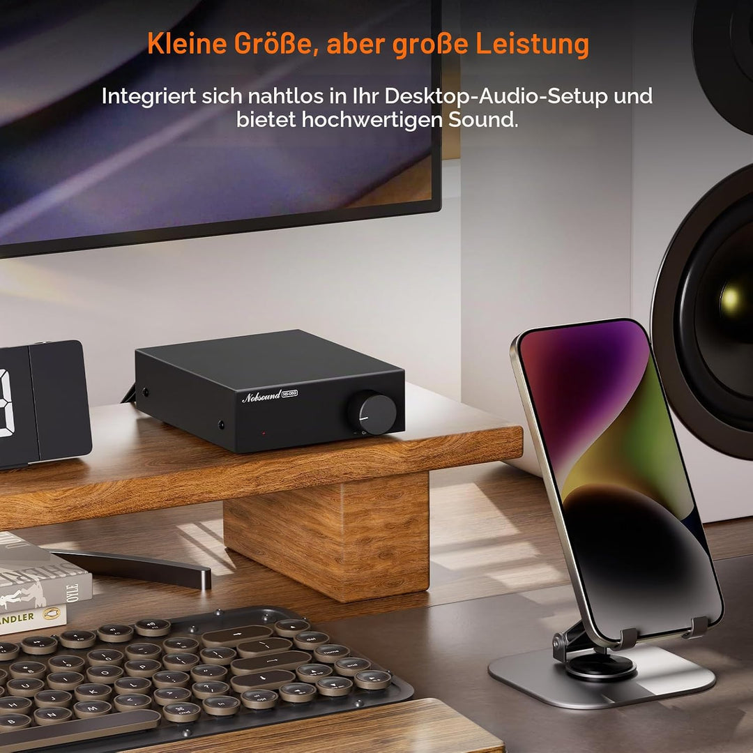 Nobsound 2-Kanal Mini Stereo Verstärker: 60Wx2 HiFi Klasse D Amplifier mit TPA3116 und 19V Netzteil