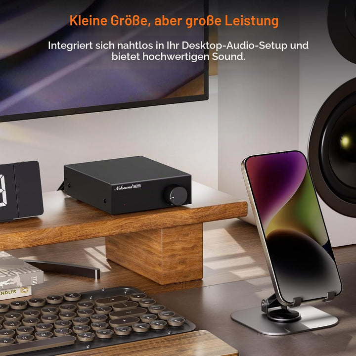Nobsound 2-Kanal Mini Stereo Verstärker: 60Wx2 HiFi Klasse D Amplifier mit TPA3116 und 19V Netzteil