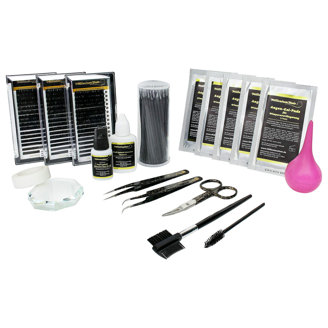 Profi-Set - Silk Lashes - Seidenwimpern - Wimpernverlängerung - C-Curl - 0,15 mm Stärke C-Curl 0,15m