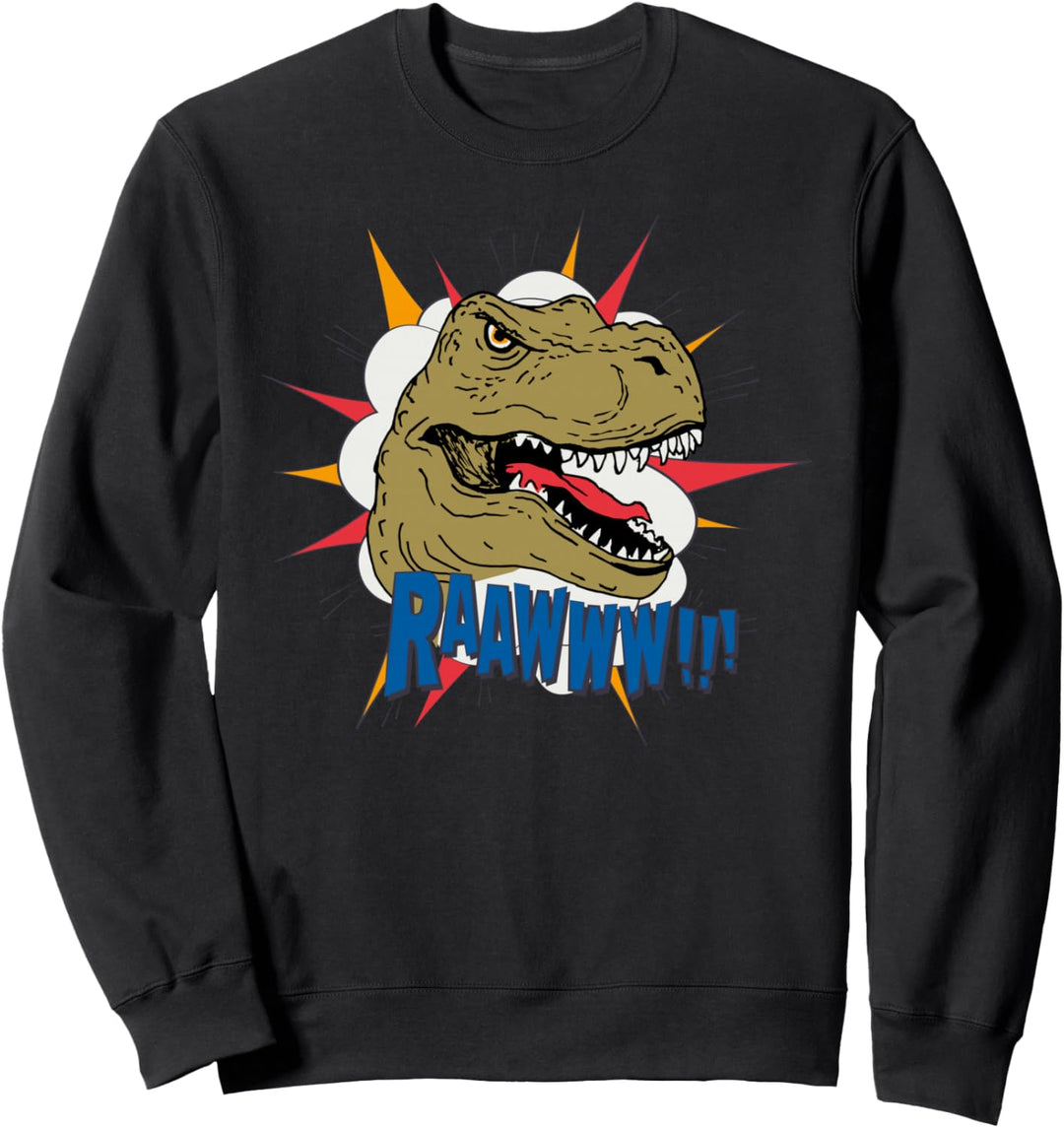 Dino Dinosaurier Rawr T-Rex Comic-Stil Geburtstag Junge Sweatshirt