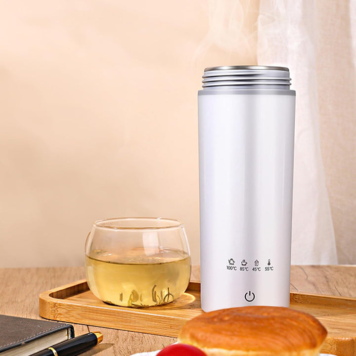 Elektrischer Reisewasserkocher Klein 475ml, 4 Temperatureinstellbar, Tragbarer Reise Wasserkocher 30