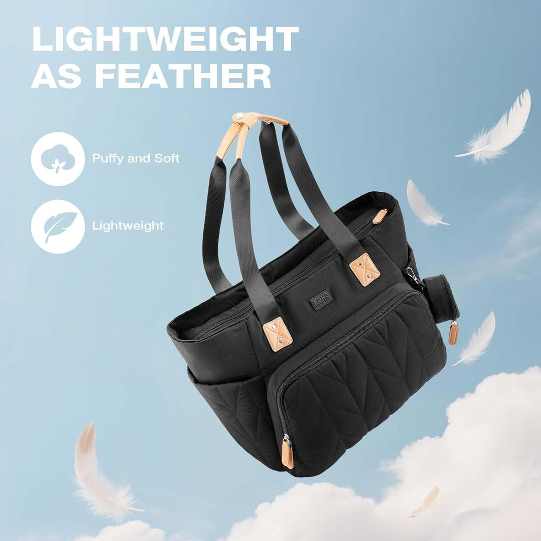Lekesky Wickeltasche mit Schnullertasche und Wickelunterlage, Grosse Reisewindeltasche für Mama und