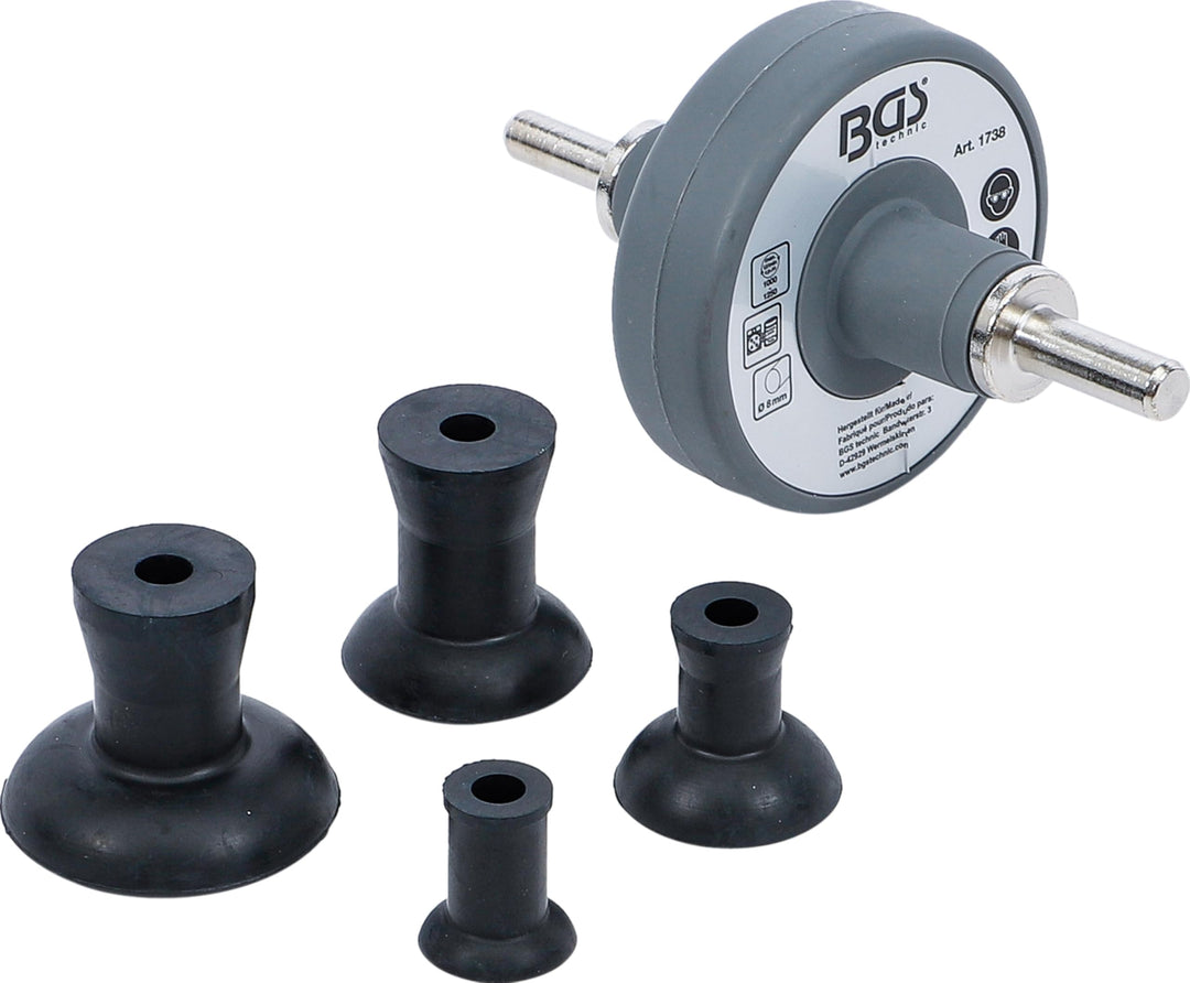 BGS 1738 | Ventileinschleif-Bohrmaschinenaufsatz | 13 mm Schaft | inkl. Saugteller in 20, 30, 35 und