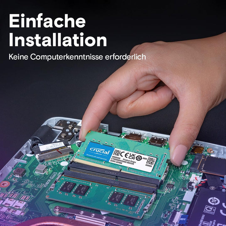 Crucial RAM CT16G4SFRA32A 16GB DDR4 3200MHz CL22 (2933MHz oder 2666MHz) Laptop Arbeitsspeicher 3200M
