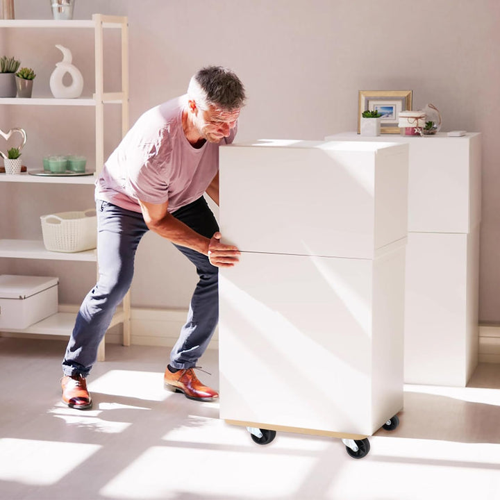 VA-Cerulean Rollbrett 4 Stück Transportroller Möbelroller mit Gummipads Rollbretter max. 200 kg Trag