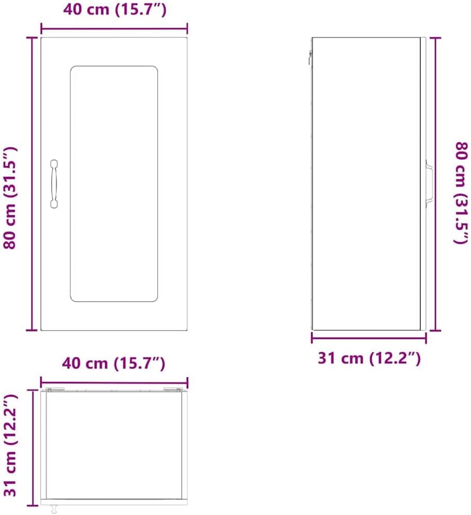 vidaXL Geschirrspülerfront Kalmar Weiss 40 x 31 x 80 cm Holzwerkstoff 40 x 31 x 80 cm Weiss, 40 x 31