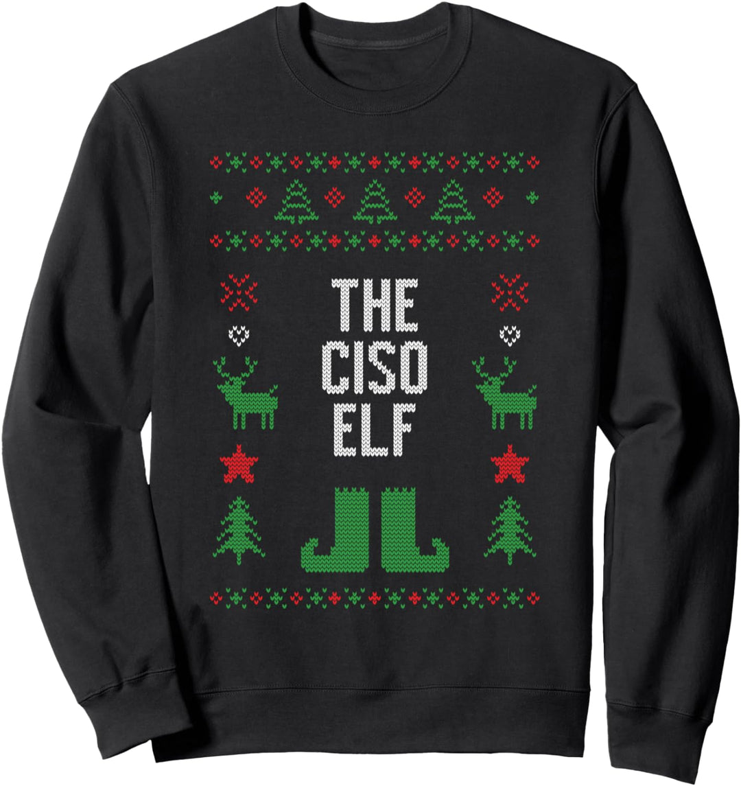 Die CISO Elf hässliche Winter-Feiertagsparty im Weihnachtsstil Sweatshirt