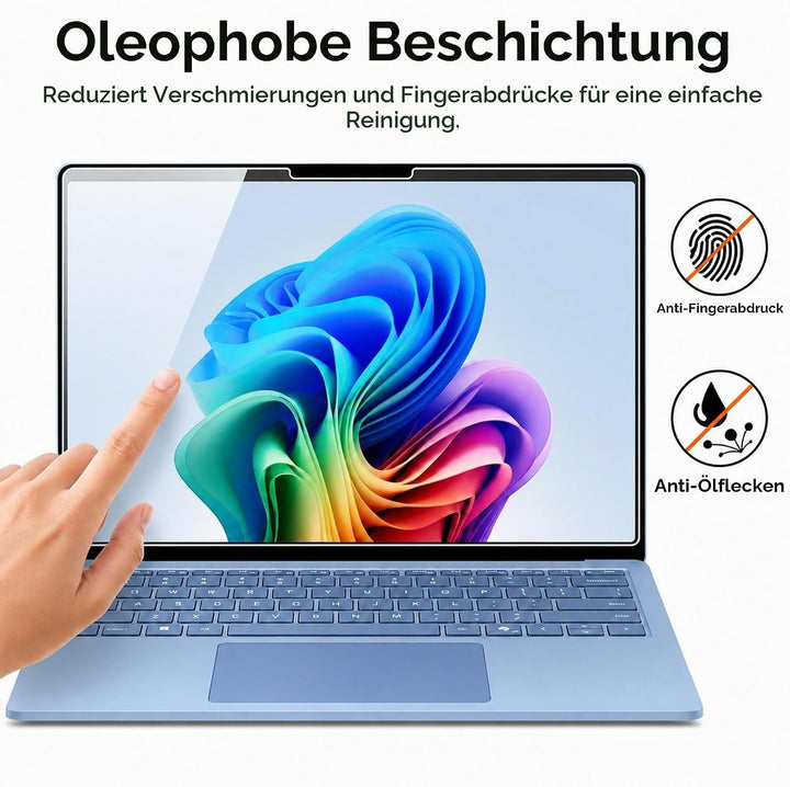 Megoo [2 Stück]-Schutzfolie für Microsoft Surface Laptop 7,kratzfest,hochempfindlich,Surface Pen kom