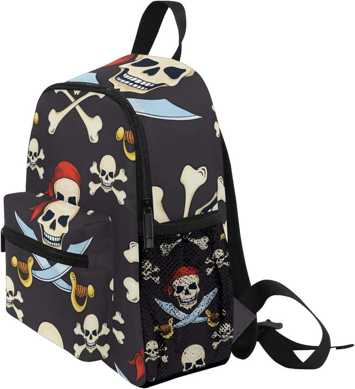 Kinderrucksack Piratenschädel Kindergarten Kindergartentasche für Kleinkinder Mädchen Jungen