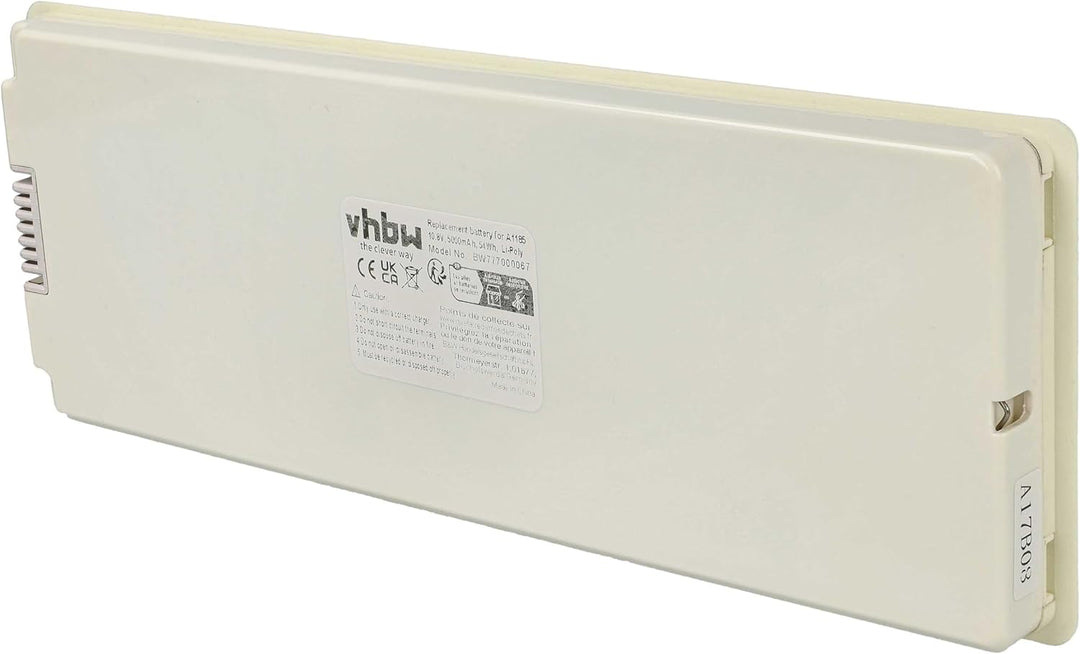 vhbw Akku kompatibel mit Apple MacBook 13/13 Zoll Laptop Notebook - (Li-Polymer, 5000Ah, 10.8V, 58Wh