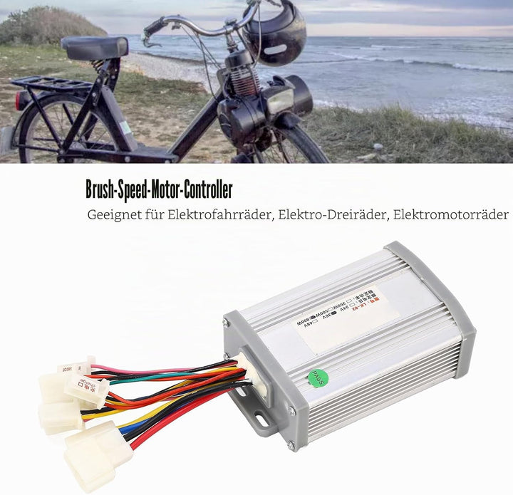 Alomejor 36V 800W Brushed Controller Überstromschutz Elektrofahrrad Brushed Controller mit Gehäuse a