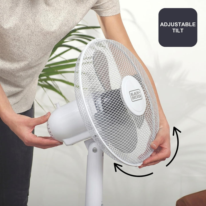 Black+Decker BXEFD42E Tischventilator BXDF42E, 40, Kunststoff Weiss [Energieklasse A] Weiss - 3 Klin