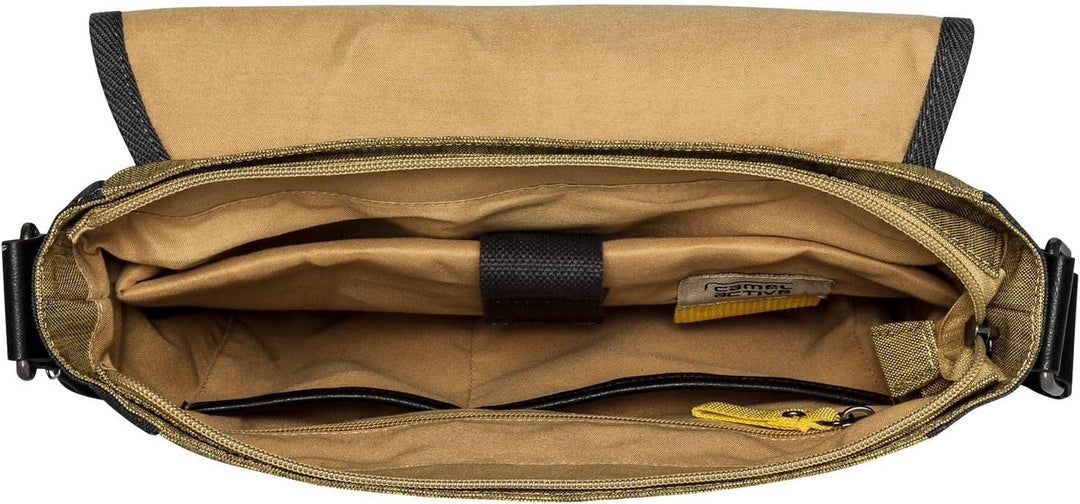 camel active Satipo Herren Umhängetasche Messenger Bag Gelb, Gelb