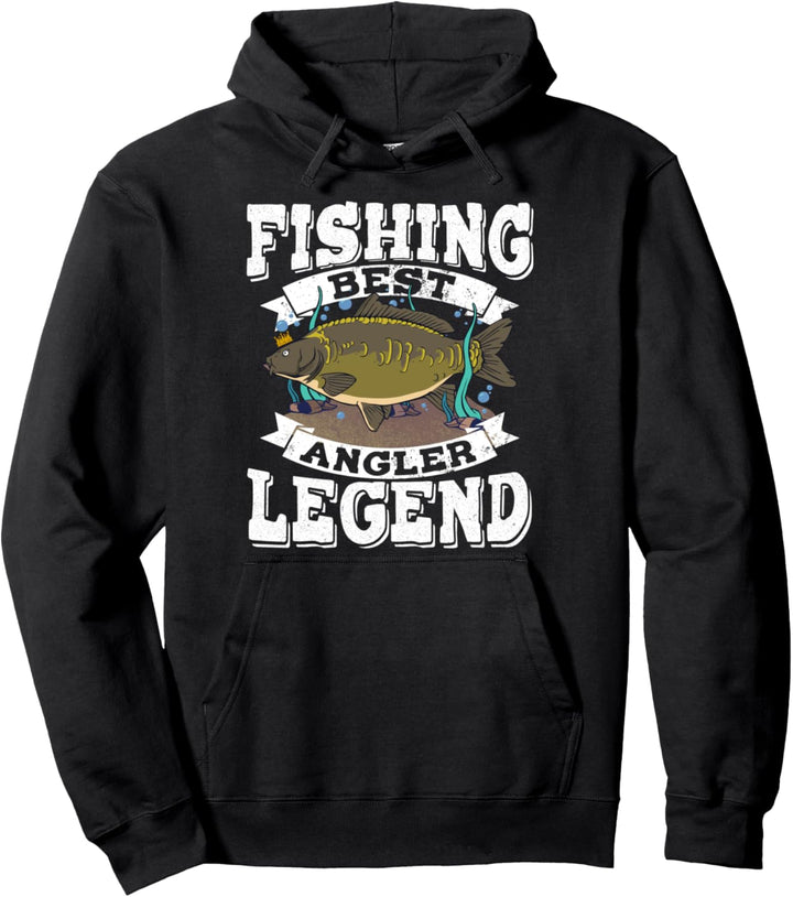 Carp Fishing Legend Bester Angler Geschenk Angeln Karpfen Pullover Hoodie