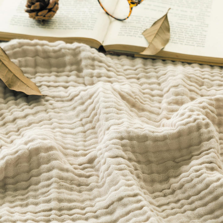 EMME Baumwolle Decke, Vorge-waschene Kuscheldecke, Weiche und Atmungsaktive Tagesdecke, Universale S