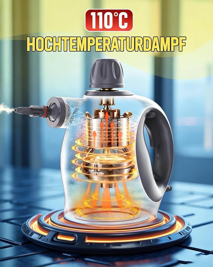 Dampfreiniger Handgerät, 110℃ Steam Cleaner zur effizienten Reinigung, vielseitiger Dampfreiniger fü