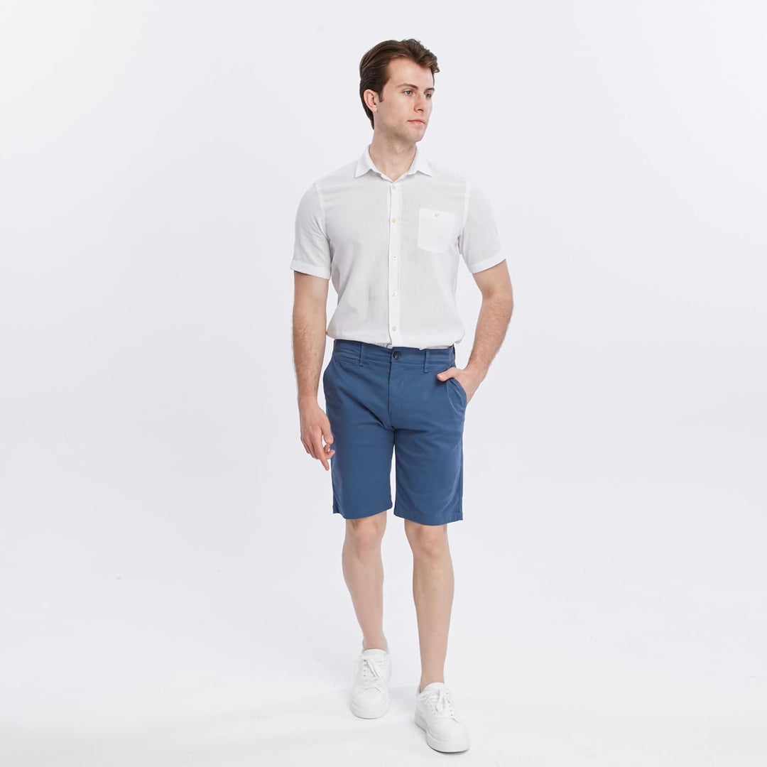 Xact Herren Premium massgeschneiderte Stretch Chino Shorts 38W Horizon Blue, 38W Horizon Blue