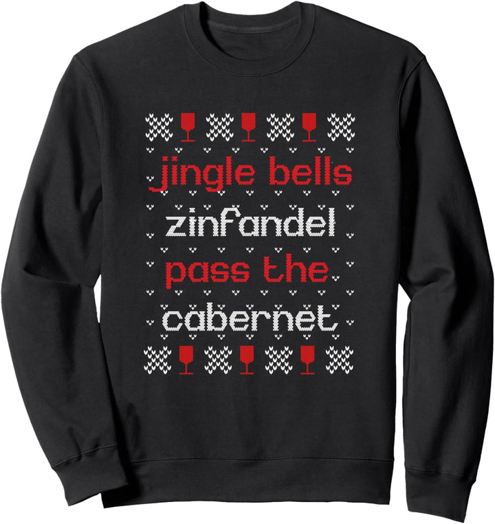 Weinweihnachtsentwurf / lustige hässliche Sweatshirt