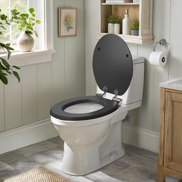 Pipishell Abattant WC avec système d'abaissement automatique (Schwarz), Schwarz