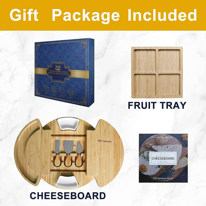 Louis Donné Käsebrett mit Käsewerkzeugen, Käseplatte Charcuterie-Brett-Platten-Set Serviertablett fü