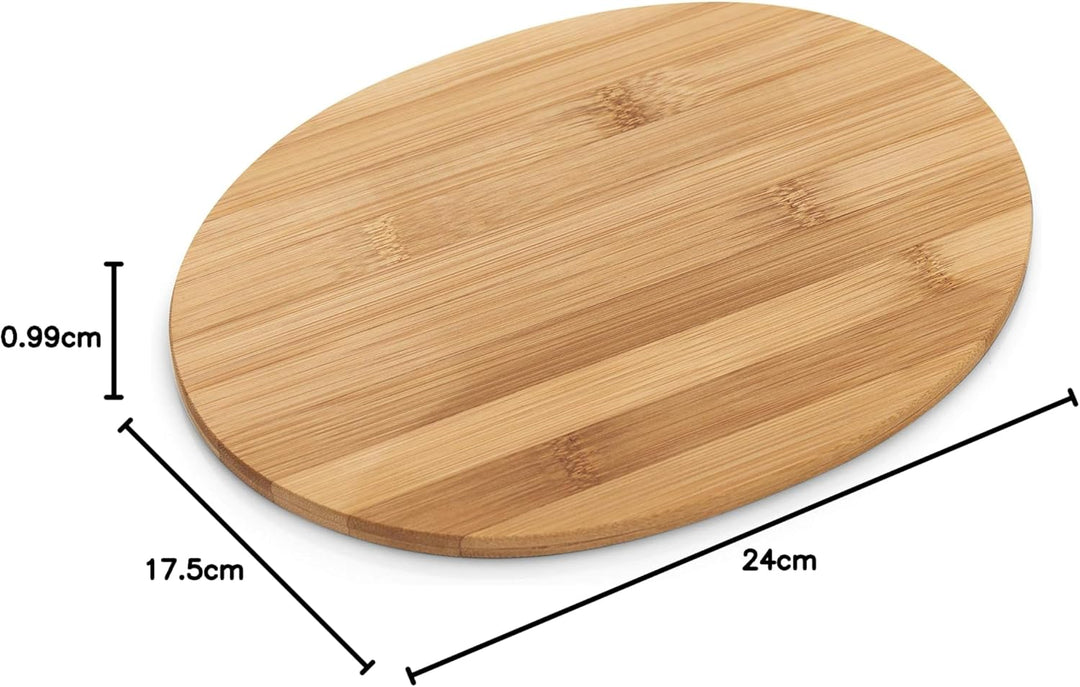 Zeller 25266 Brettchenst?nder, 7-teilig, oval, Bamboo, ca. 24 x 7 x 19,5 cm, 1 - Pack, Natur Single,