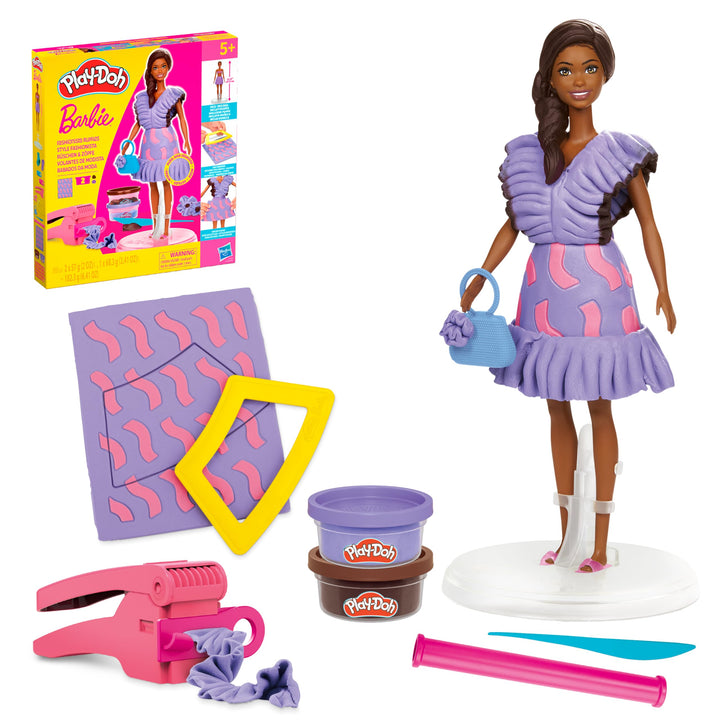 Play-Doh Barbie Rüschen & Zöpfe Puppenset, Barbie Rüschen & Zöpfe