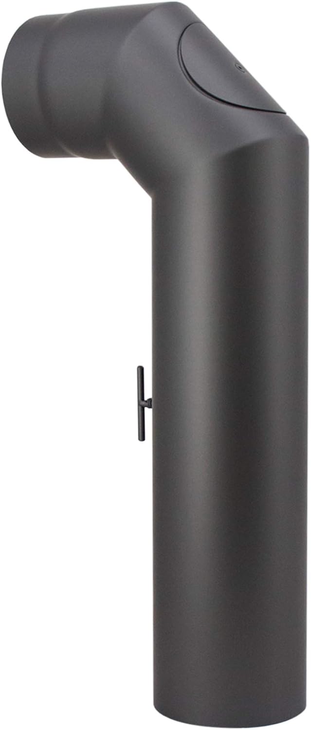 LANZZAS Ofenrohr Set 2x 45° Grad kurz, im Durchmesser, DN Ø 150 mm, Farbe: gussgrau - weitere Rohre