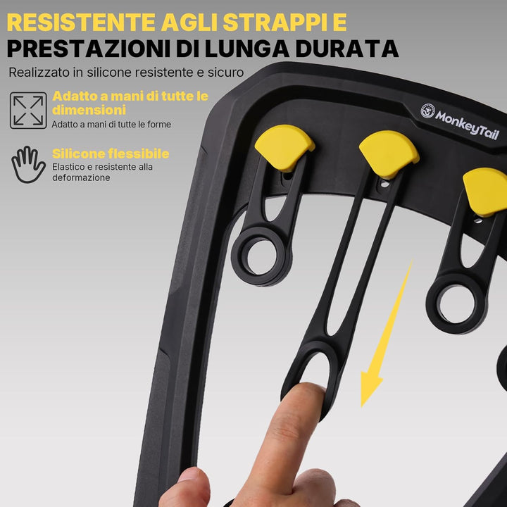 MonkeyTail Handtrainer Fingertrainer,Verstellbarer Unterarmtrainer, Fingerkrafttrainer,Griffkraft Tr