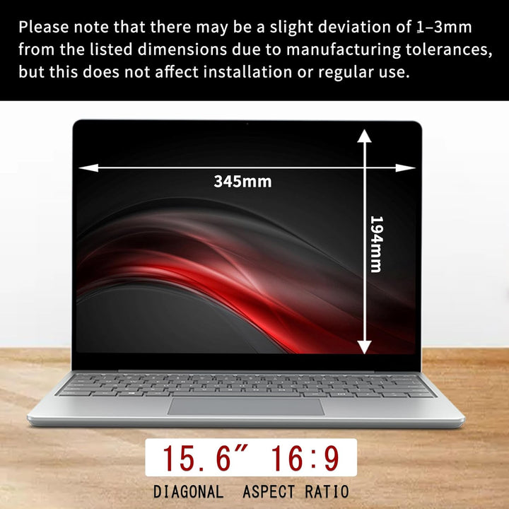 Laptop Monitor Blickschutzfilter für 15.6 Zoll 16:9, Abnehmbar Anti Glare, Anti Blaulicht, Laptop Pr