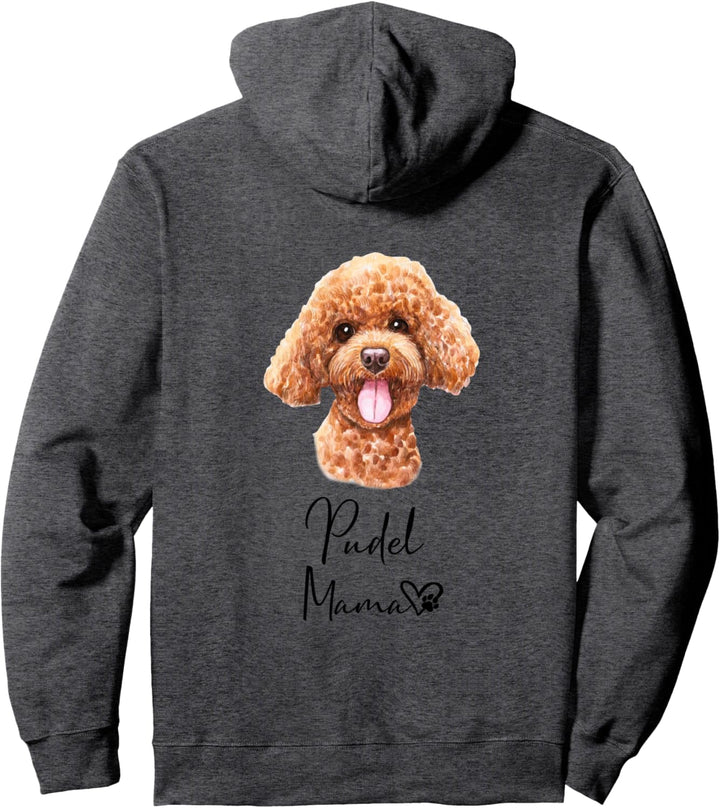 Pudel Mama Hundemama Hund Frauchen Haustier Geschenk Pullover Hoodie