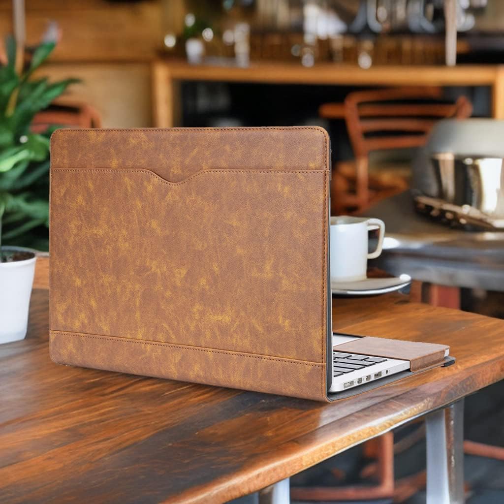 TYTX Kompatibel mit MacBook Pro 14 Hülle Zoll Leder Case 2021 A2442 M1 Pro/M1 Max, Laptop-Hülle Foli
