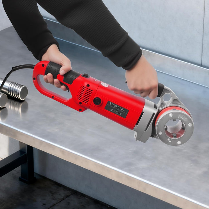 2000W Elektrische Gewindeschneidmaschine, Elektrisches Rohrgewinde-Kit, Tragbare Abtappmaschine mit