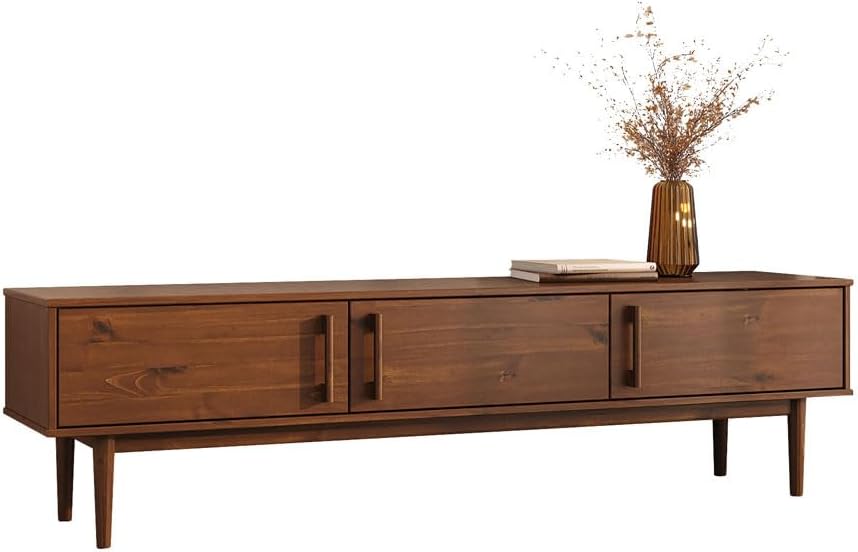 IDIMEX TECCA 75 Zoll Modern Wohnzimmer TV Rack Braun Holz Kastanie, Kastanie