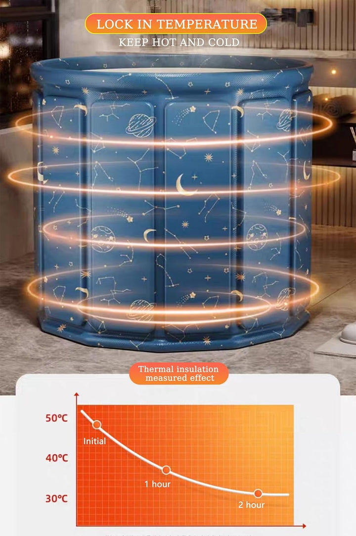 AYES Faltbare Badewanne für Erwachsene, Tragbare Eisbadewanne für Kaltwassertherapie Training, Outdo