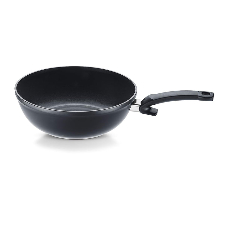 Fissler Ceratal Orbit Black/Aluminium-Wok (Ø 30 cm, 5,2 L) Keramik-Bratpfanne beschichtet antihaften