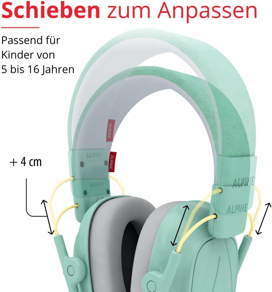 Alpine Muffy Lärmschutz Kopfhörer Kinder - Ohrenschützer für Kinder bis zu 16 Jahren – Geräuschdämme