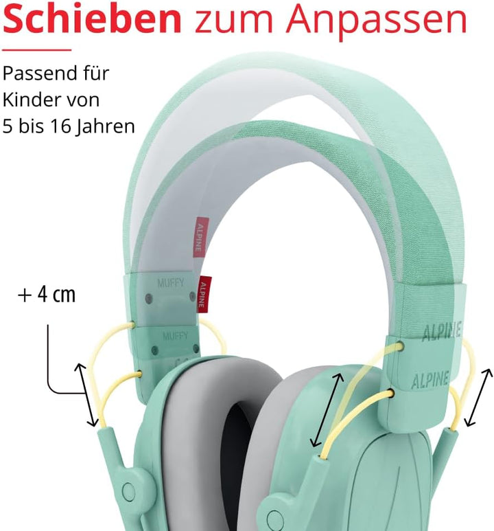 Alpine Muffy Lärmschutz Kopfhörer Kinder - Ohrenschützer für Kinder bis zu 16 Jahren – Geräuschdämme