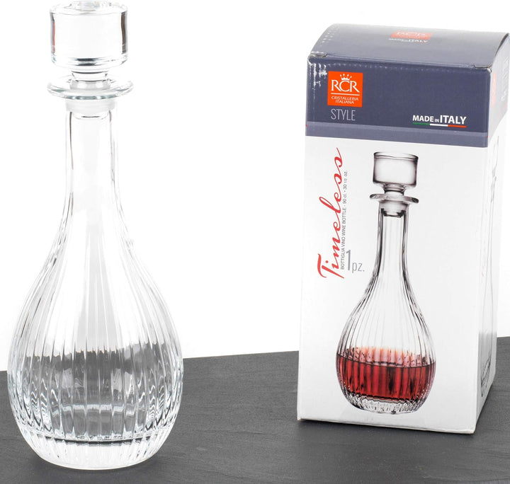 RCR 51522020006 Runder Timeless Dekanter aus Kristall, 90 cl/900 ml