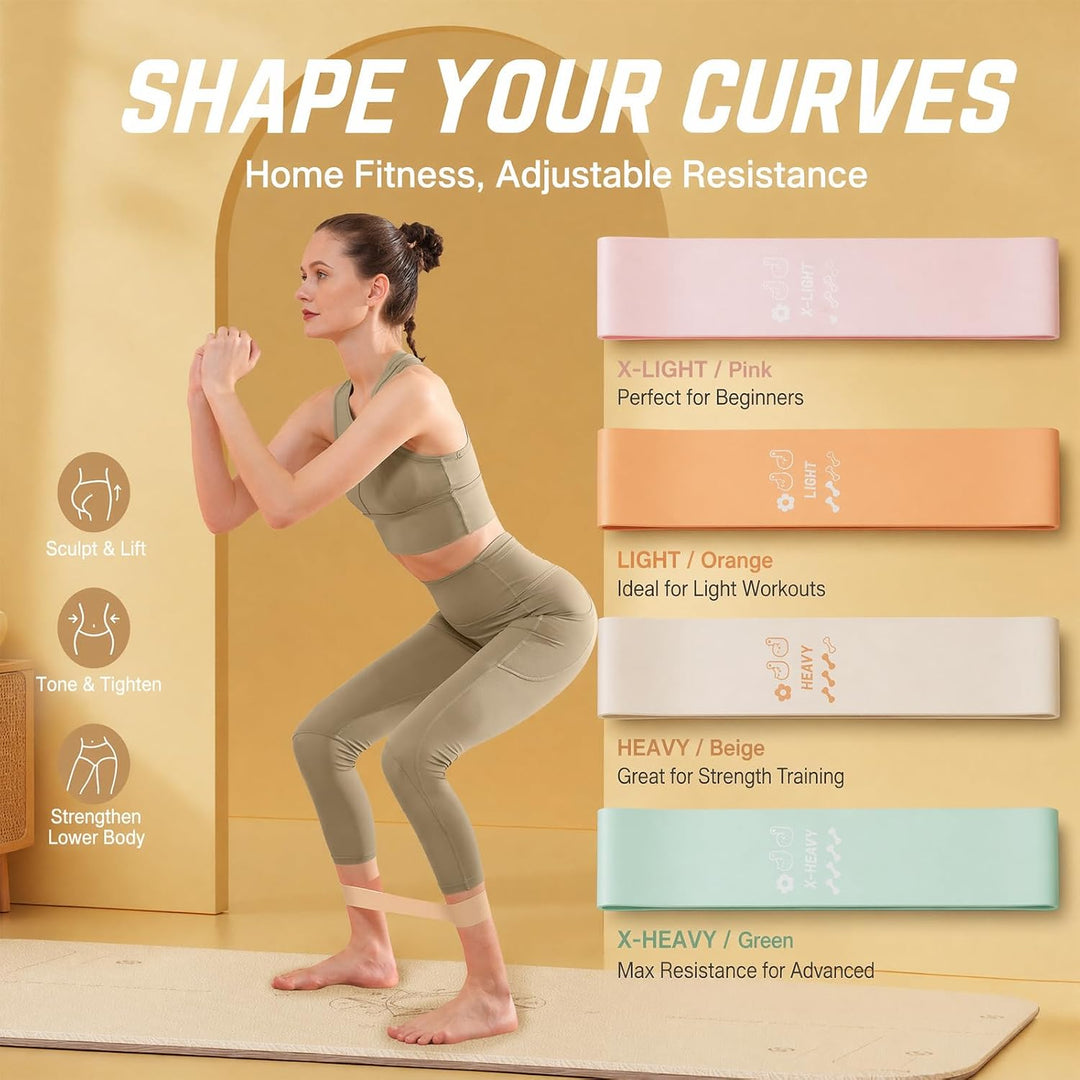 Wadendehner 2er Set, Squat Wedge Kniebeugenrampe mit 5 Widerstandsbändern | Yoga Blöcke Slant Board