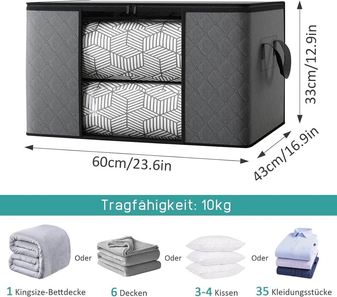 Generisch ARATERVIO Faltbare Aufbewahrungstasche Grosse Aufbewahrungsbox mit Deckel und Griff & Sich